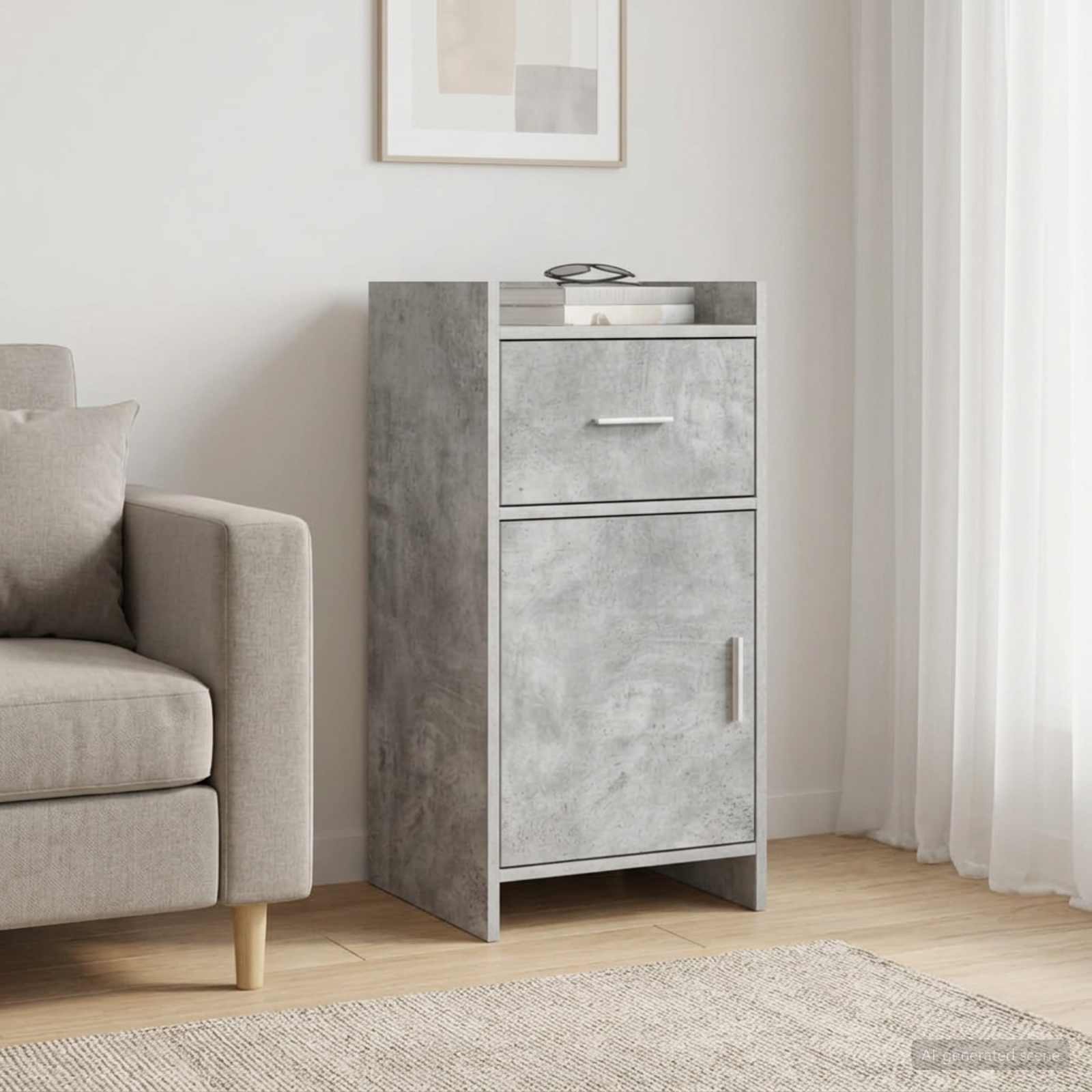 vidaXL Sideboard Concrete Grey 40 x 36 x 80 cm Engineered Wood 1