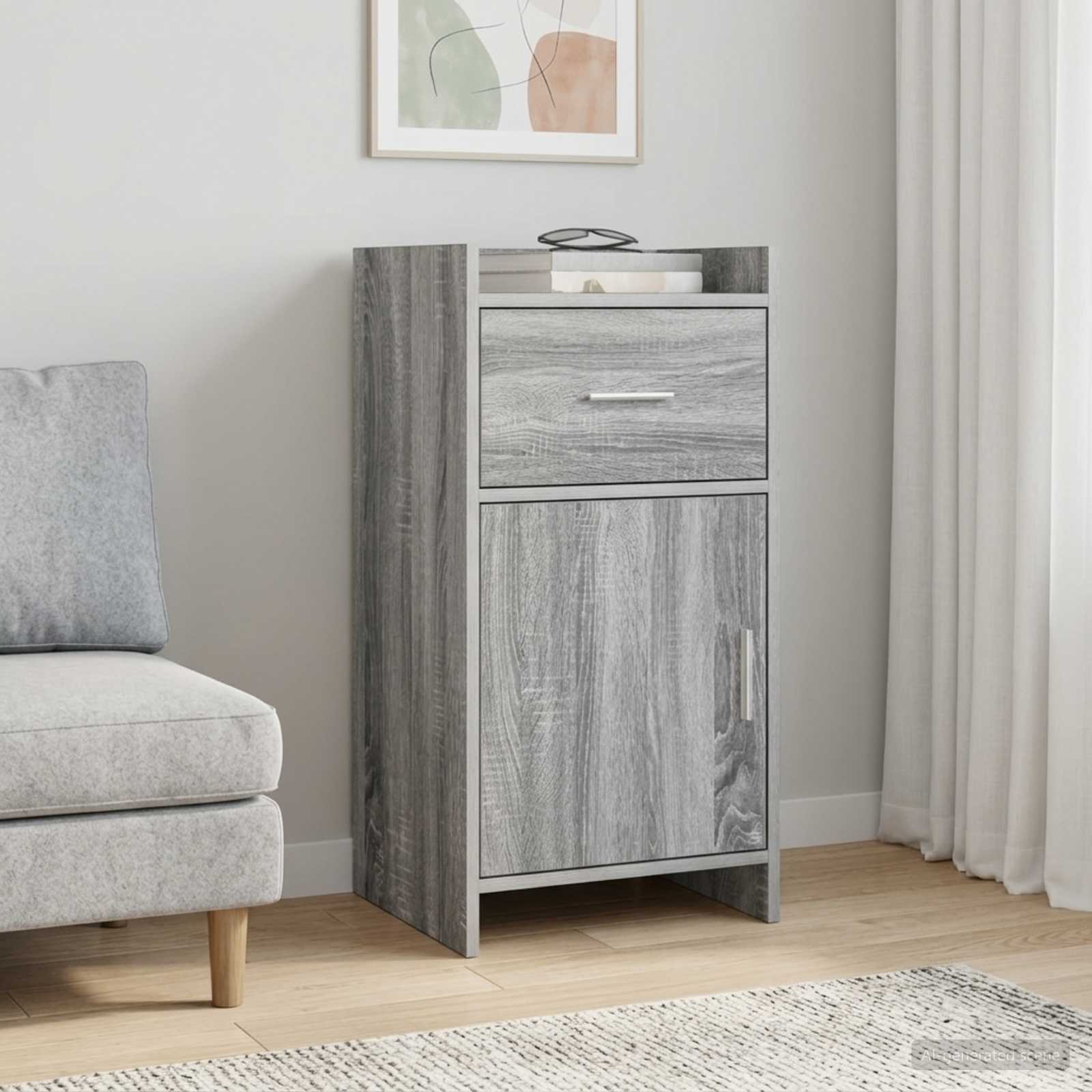 vidaXL Sideboard Grey Sonoma 40 x 36 x 80 cm Engineered Wood 1