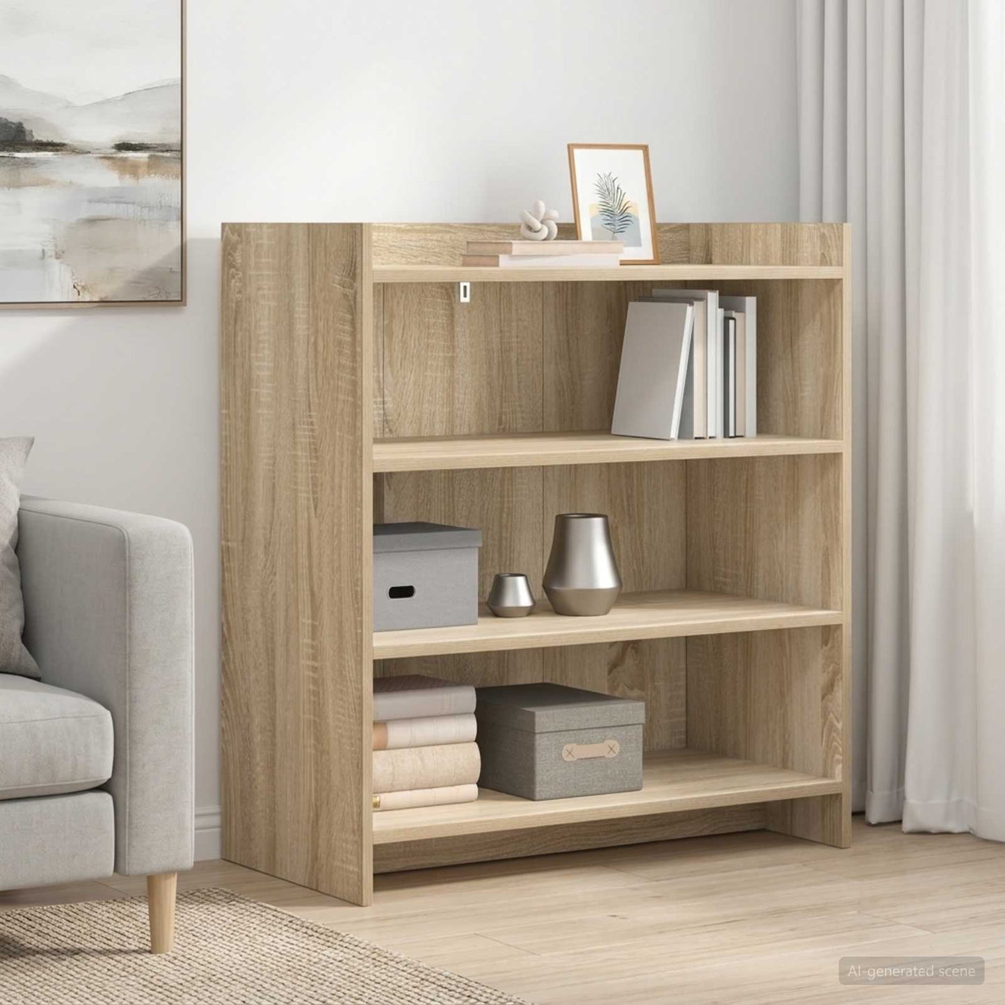 vidaXL Sideboard Sonoma Oak 75 x 36 x 80 cm Engineered Wood 1