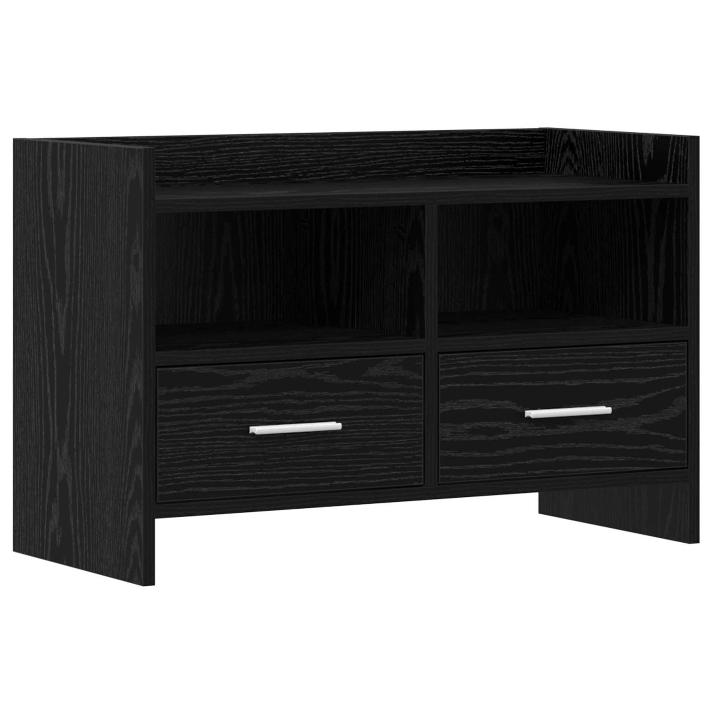 vidaXL TV Cabinet 71.5 x 33 x 47 cm Black Oak Engineered Wood 2