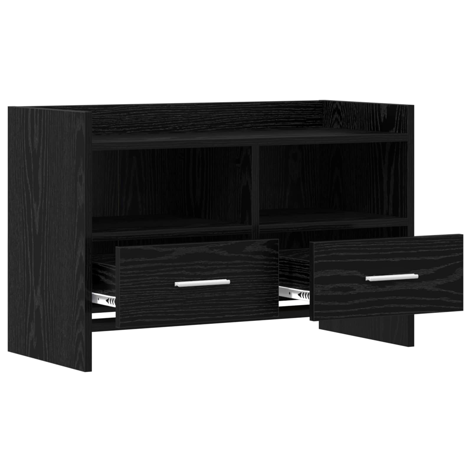 vidaXL TV Cabinet 71.5 x 33 x 47 cm Black Oak Engineered Wood 4
