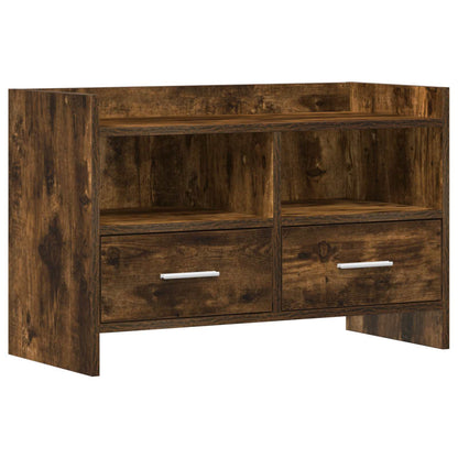 vidaXL TV Cabinet 71.5 x 33 x 47 cm Smoked Oak Engineered Wood 2