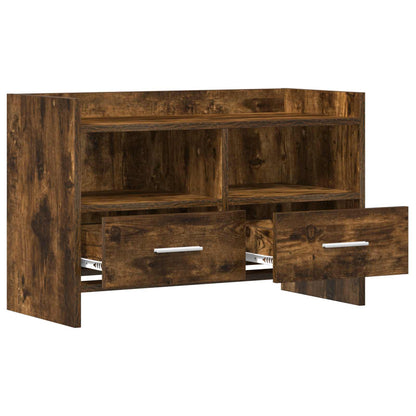 vidaXL TV Cabinet 71.5 x 33 x 47 cm Smoked Oak Engineered Wood 4