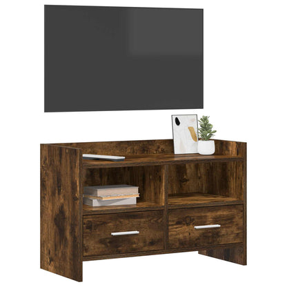vidaXL TV Cabinet 71.5 x 33 x 47 cm Smoked Oak Engineered Wood 3