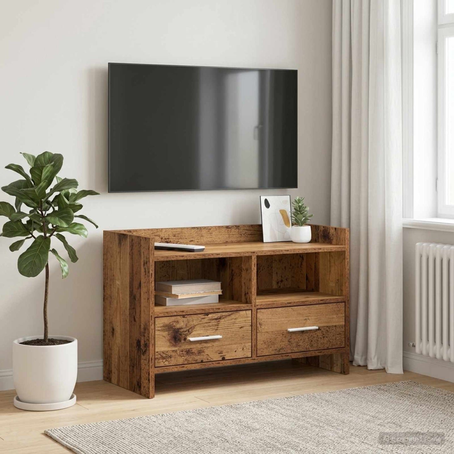 vidaXL TV Cabinet 71.5 x 33 x 47 cm Old Wood Engineered Wood 1