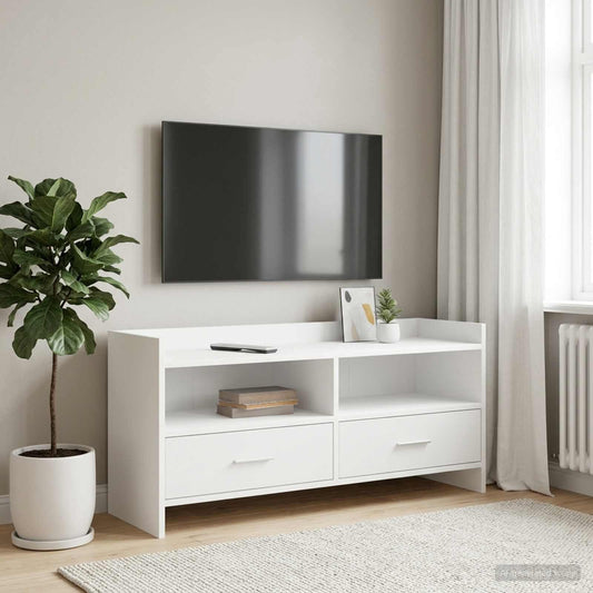 TV Cabinet 100 x 33 x 47 cm Engineered Wood White