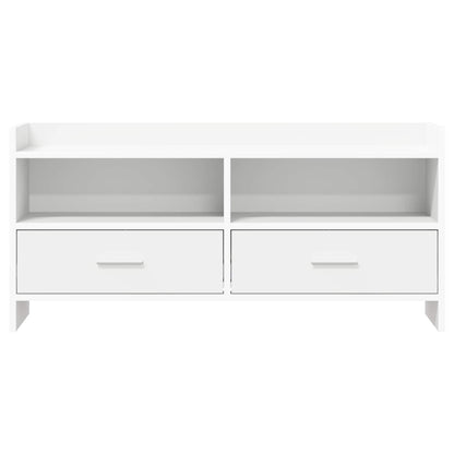 vidaXL TV Cabinet 100 x 33 x 47 cm White Engineered Wood 5