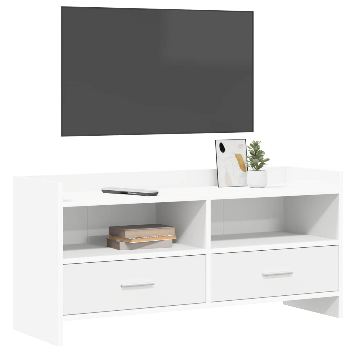 TV Cabinet 100 x 33 x 47 cm Engineered Wood White