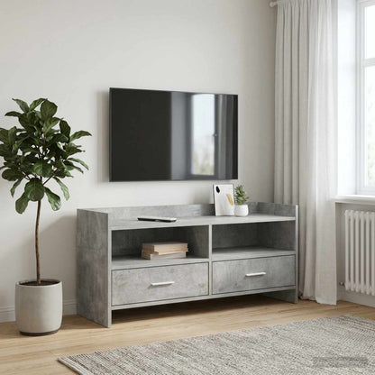 vidaXL TV Cabinet 100 x 33 x 47 cm Concrete Grey Engineered Wood 1