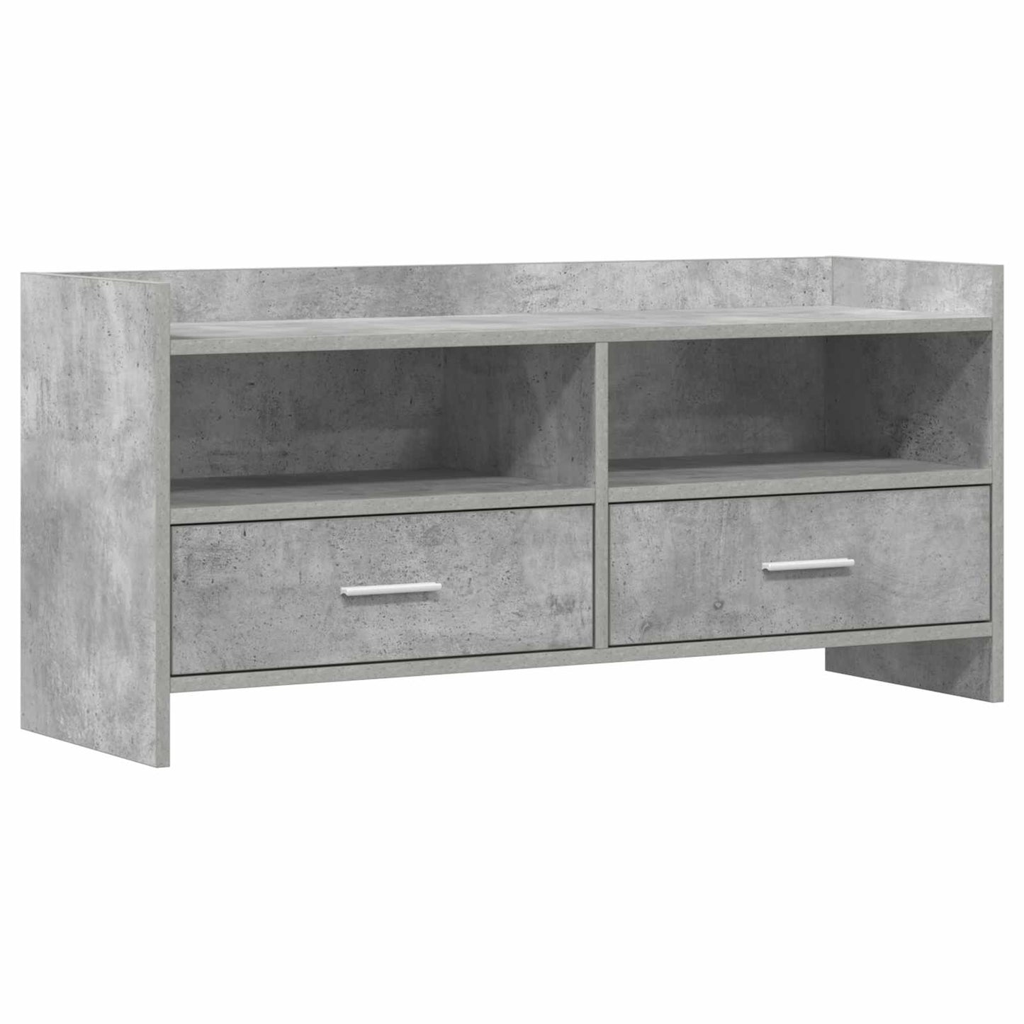 vidaXL TV Cabinet 100 x 33 x 47 cm Concrete Grey Engineered Wood 2