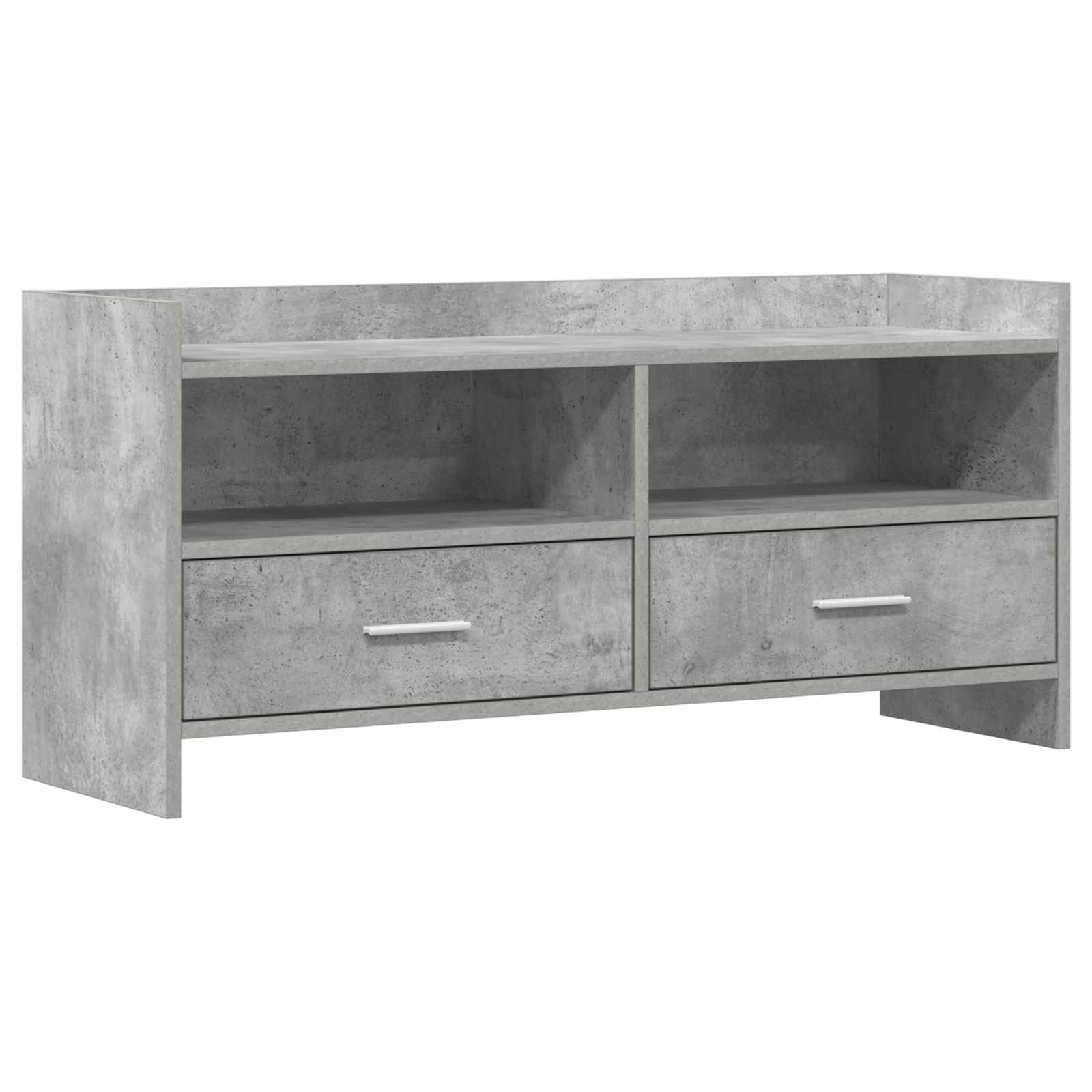 vidaXL TV Cabinet 100 x 33 x 47 cm Concrete Grey Engineered Wood 2