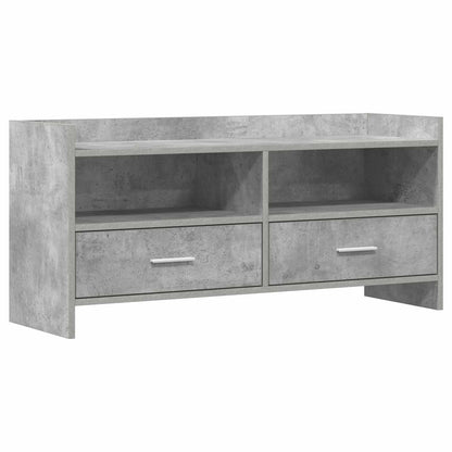 vidaXL TV Cabinet 100 x 33 x 47 cm Concrete Grey Engineered Wood 2