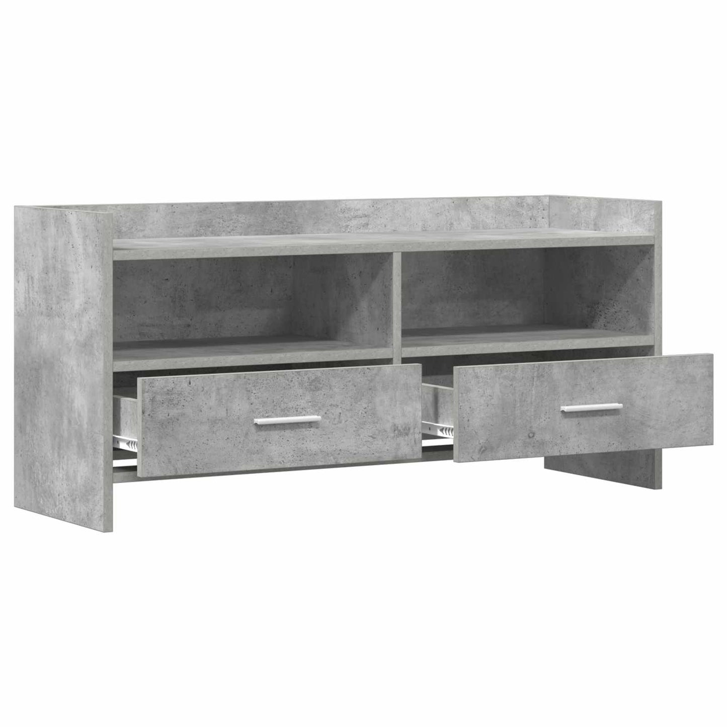 vidaXL TV Cabinet 100 x 33 x 47 cm Concrete Grey Engineered Wood 4