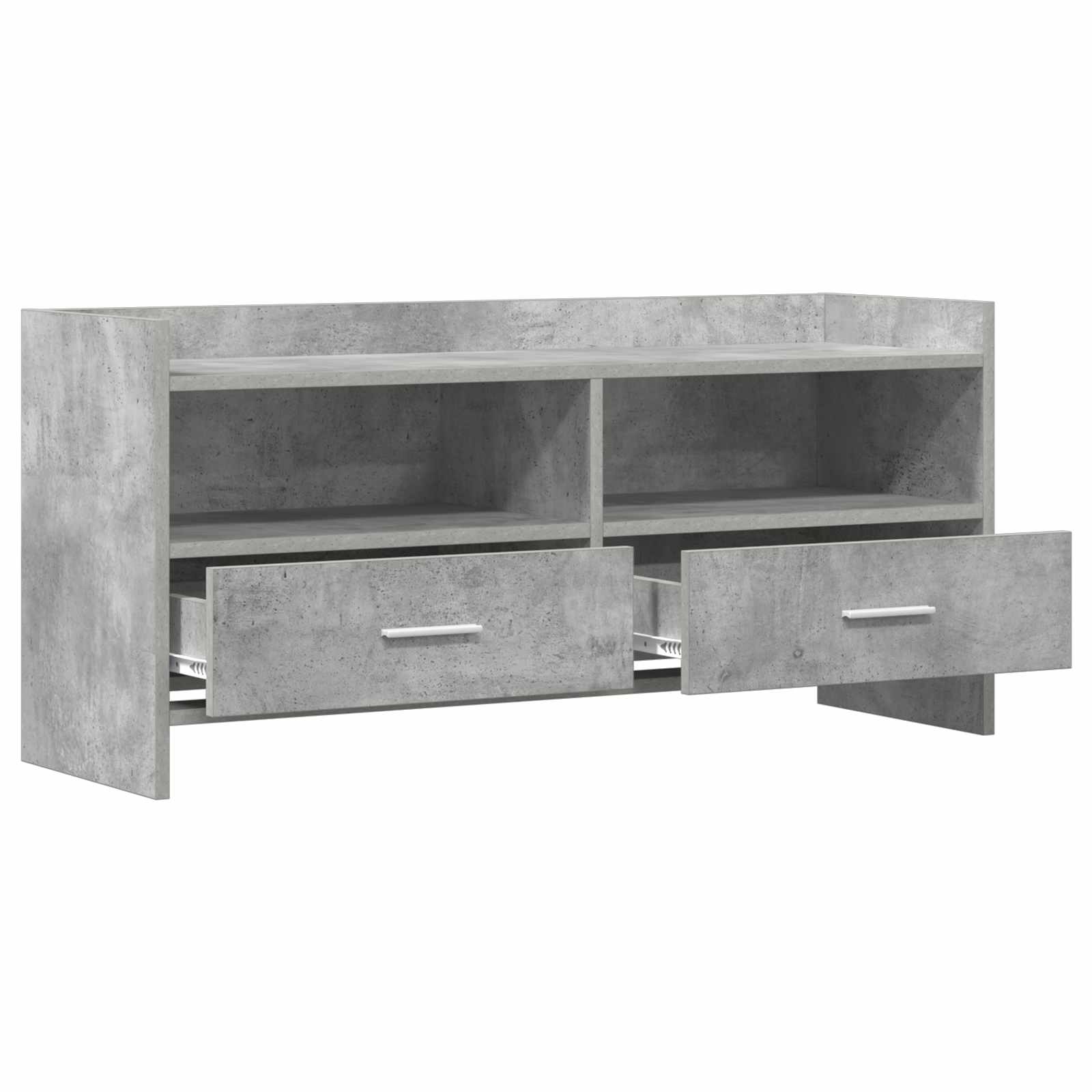 vidaXL TV Cabinet 100 x 33 x 47 cm Concrete Grey Engineered Wood 4