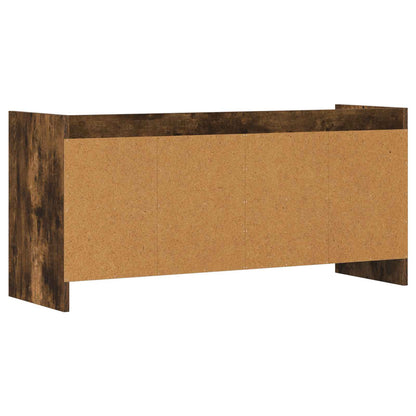vidaXL TV Cabinet 100 x 33 x 47 cm Smoked Oak Engineered Wood 6