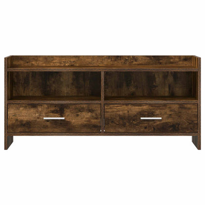 vidaXL TV Cabinet 100 x 33 x 47 cm Smoked Oak Engineered Wood 5