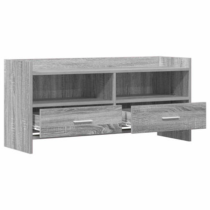vidaXL TV Cabinet 100 x 33 x 47 cm Grey Sonoma Engineered Wood 4