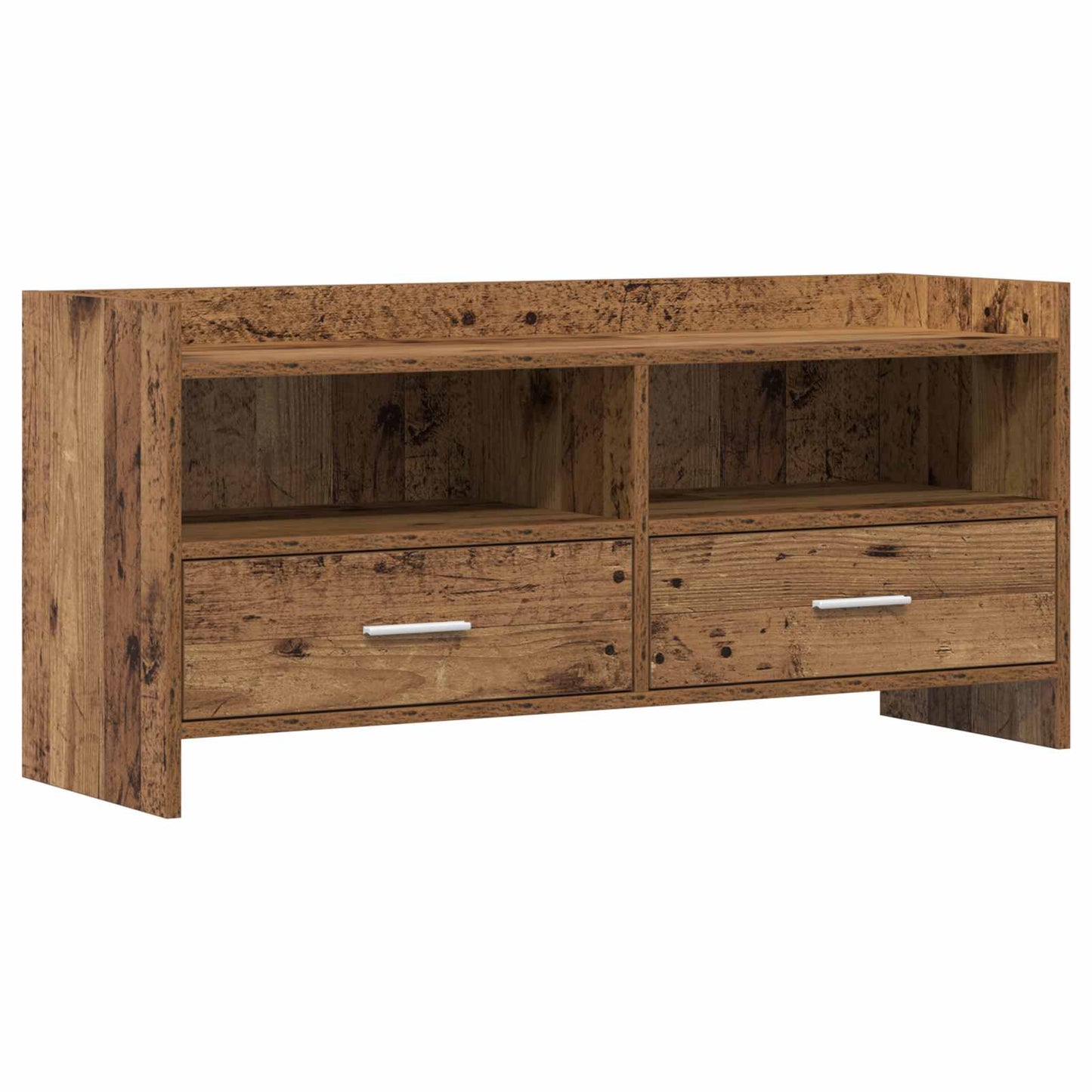 vidaXL TV Cabinet 100 x 33 x 47 cm Old Wood Engineered Wood 2