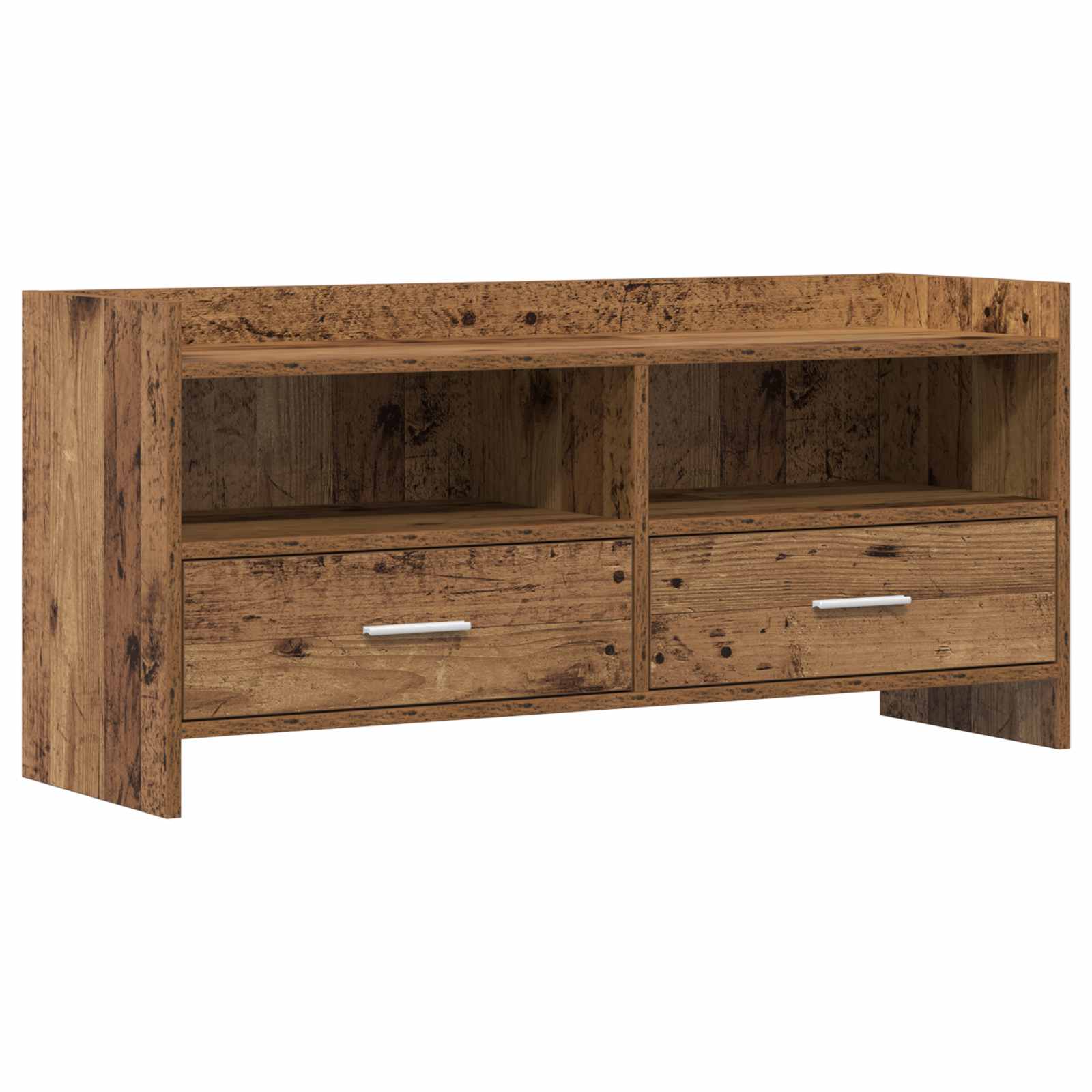 vidaXL TV Cabinet 100 x 33 x 47 cm Old Wood Engineered Wood 2