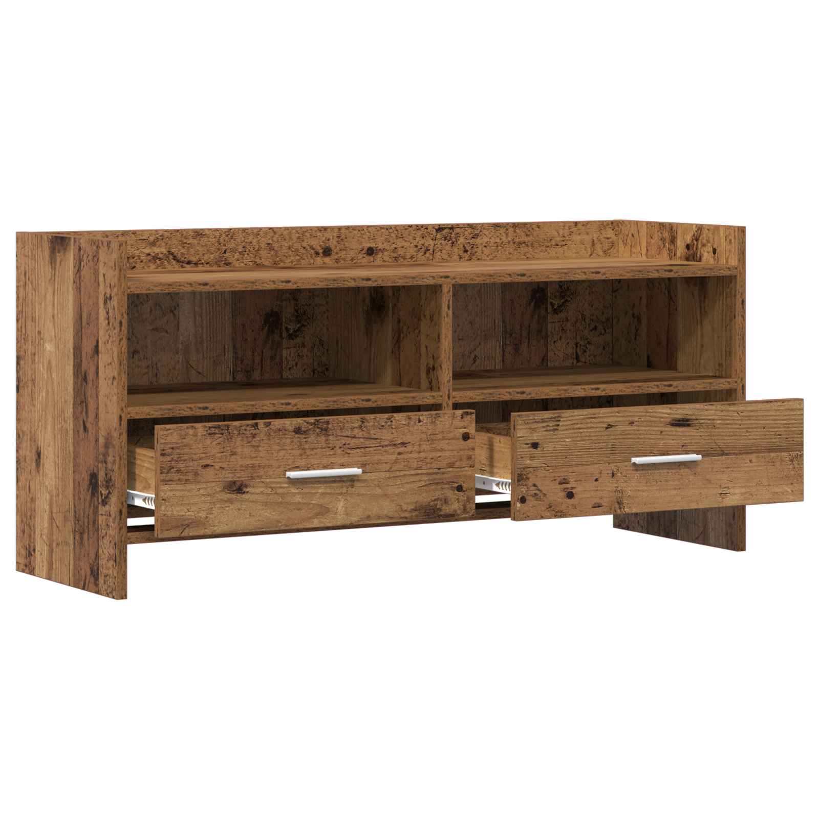 vidaXL TV Cabinet 100 x 33 x 47 cm Old Wood Engineered Wood 4