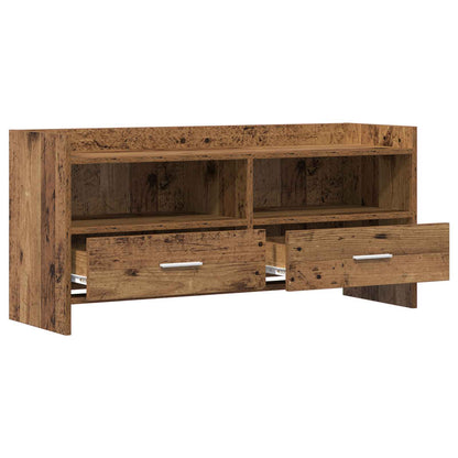 vidaXL TV Cabinet 100 x 33 x 47 cm Old Wood Engineered Wood 4