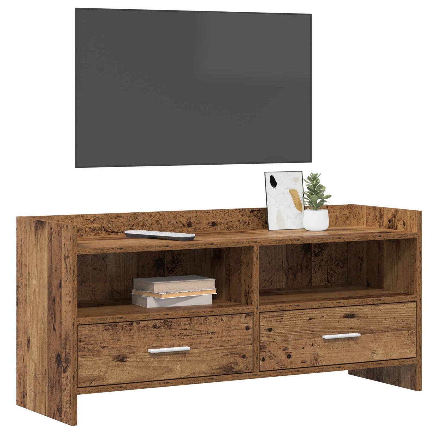 vidaXL TV Cabinet 100 x 33 x 47 cm Old Wood Engineered Wood 3