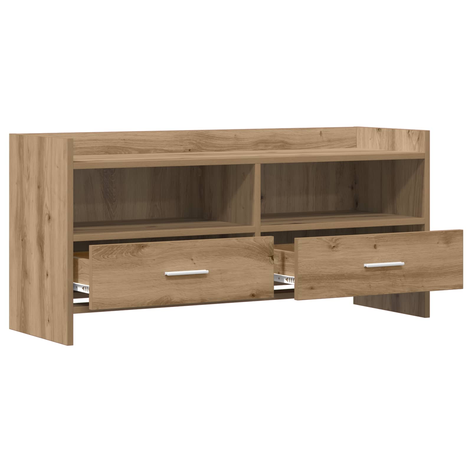 vidaXL TV Cabinet 100 x 33 x 47 cm Artisan Oak Engineered Wood 4