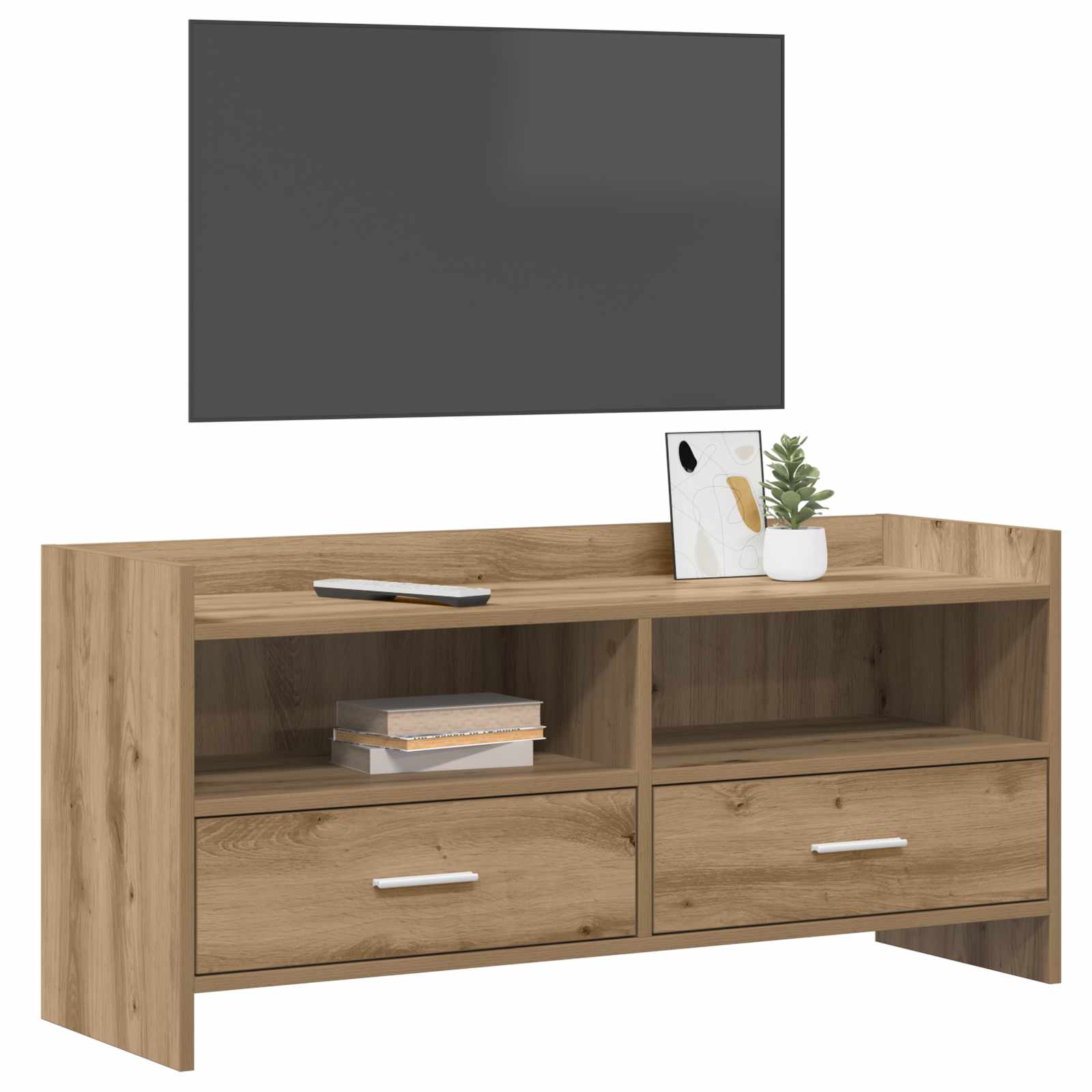 vidaXL TV Cabinet 100 x 33 x 47 cm Artisan Oak Engineered Wood 3
