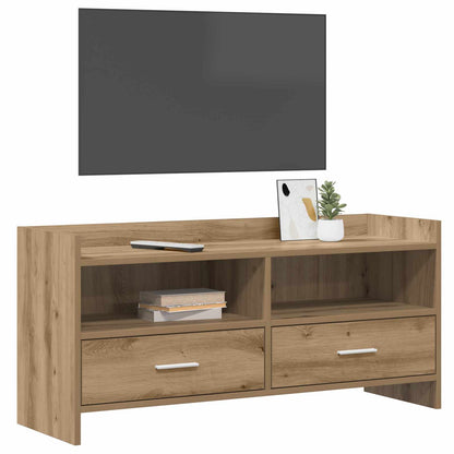 vidaXL TV Cabinet 100 x 33 x 47 cm Artisan Oak Engineered Wood 3