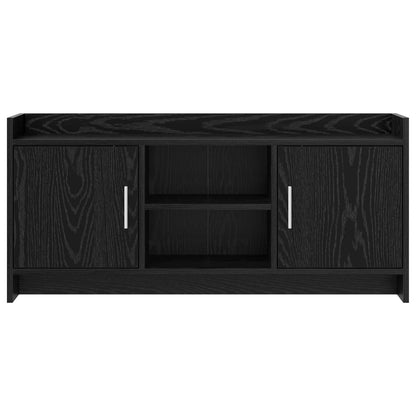 vidaXL TV Cabinet 102 x 33 x 47 cm Black Oak Engineered Wood 5