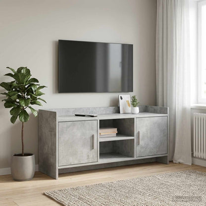 vidaXL TV Cabinet 102 x 33 x 47 cm Concrete Grey Engineered Wood 1