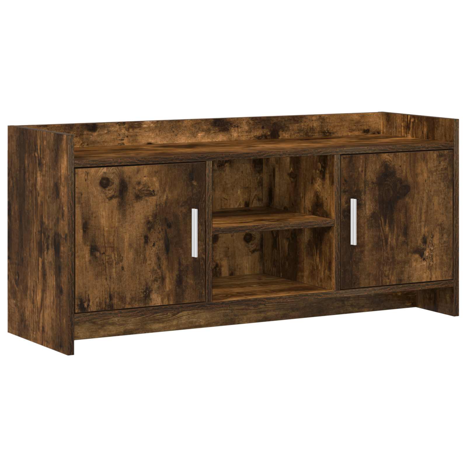 vidaXL TV Cabinet 102 x 33 x 47 cm Smoked Oak Engineered Wood 2