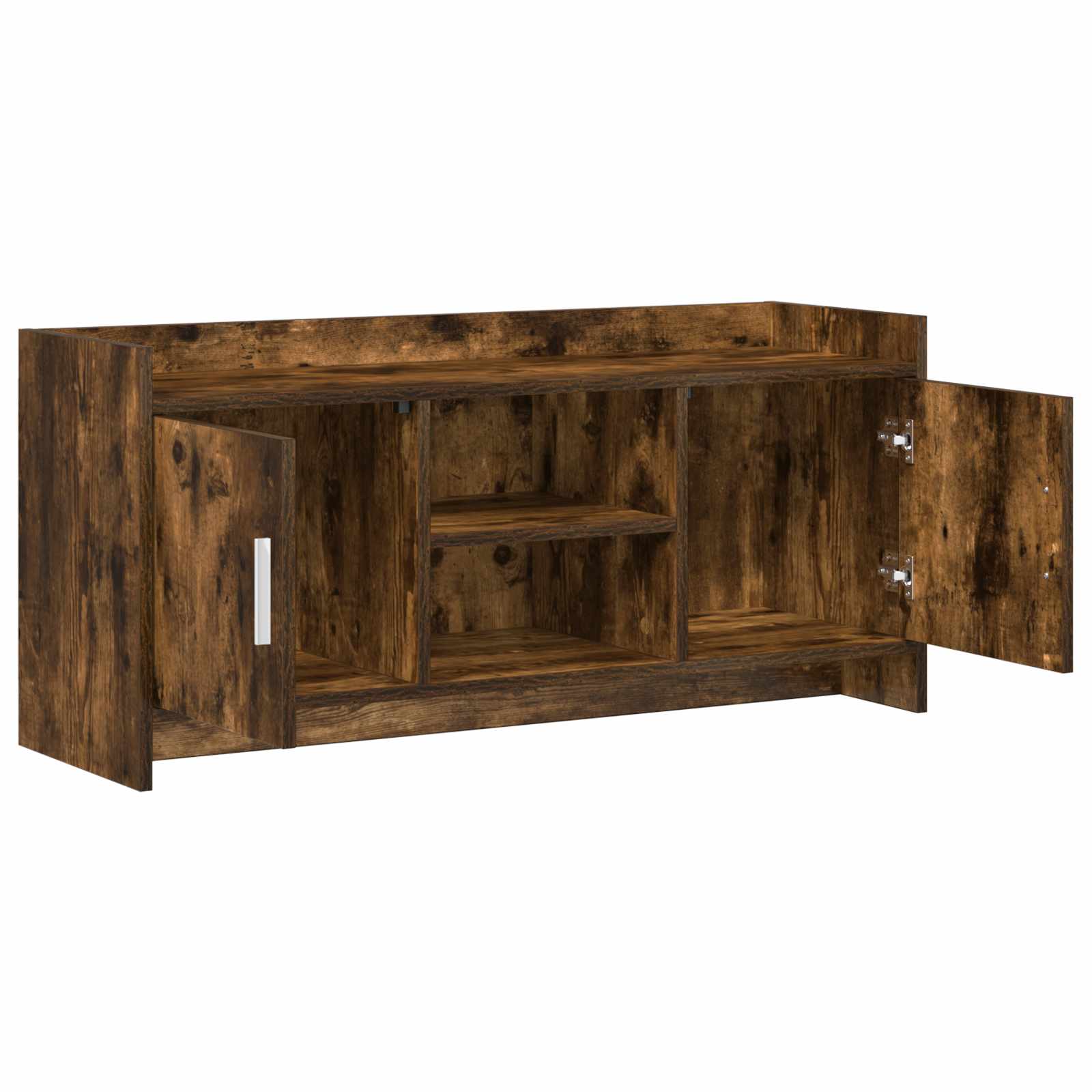 vidaXL TV Cabinet 102 x 33 x 47 cm Smoked Oak Engineered Wood 4