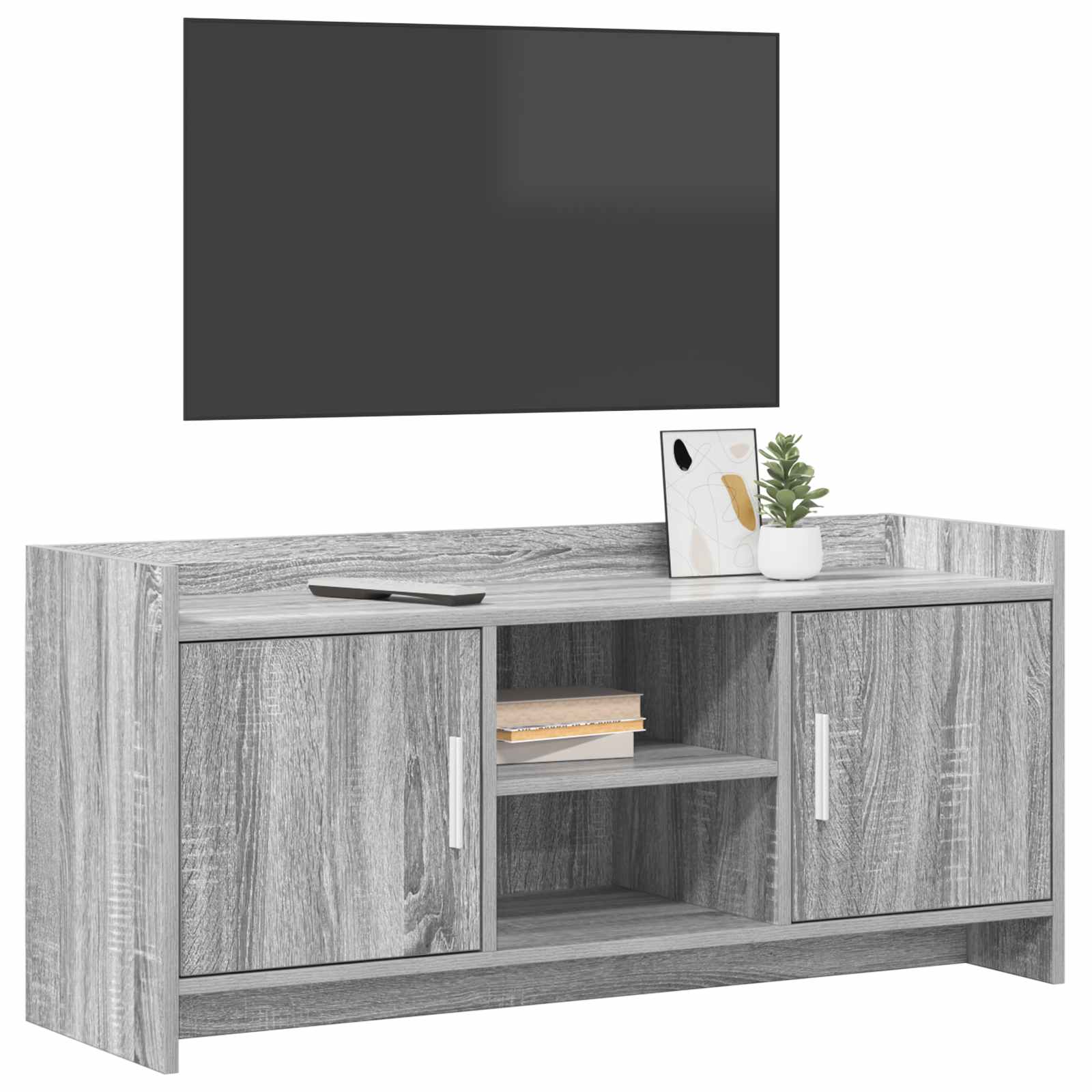vidaXL TV Cabinet 102 x 33 x 47 cm Grey Sonoma Engineered Wood 3