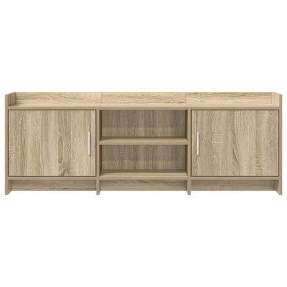 vidaXL TV Cabinet 130 x 33 x 47 cm Sonoma Oak Engineered Wood 5