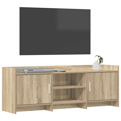 vidaXL TV Cabinet 130 x 33 x 47 cm Sonoma Oak Engineered Wood 3