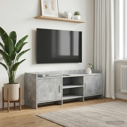 vidaXL TV Cabinet 130 x 33 x 47 cm Concrete Grey Engineered Wood 1