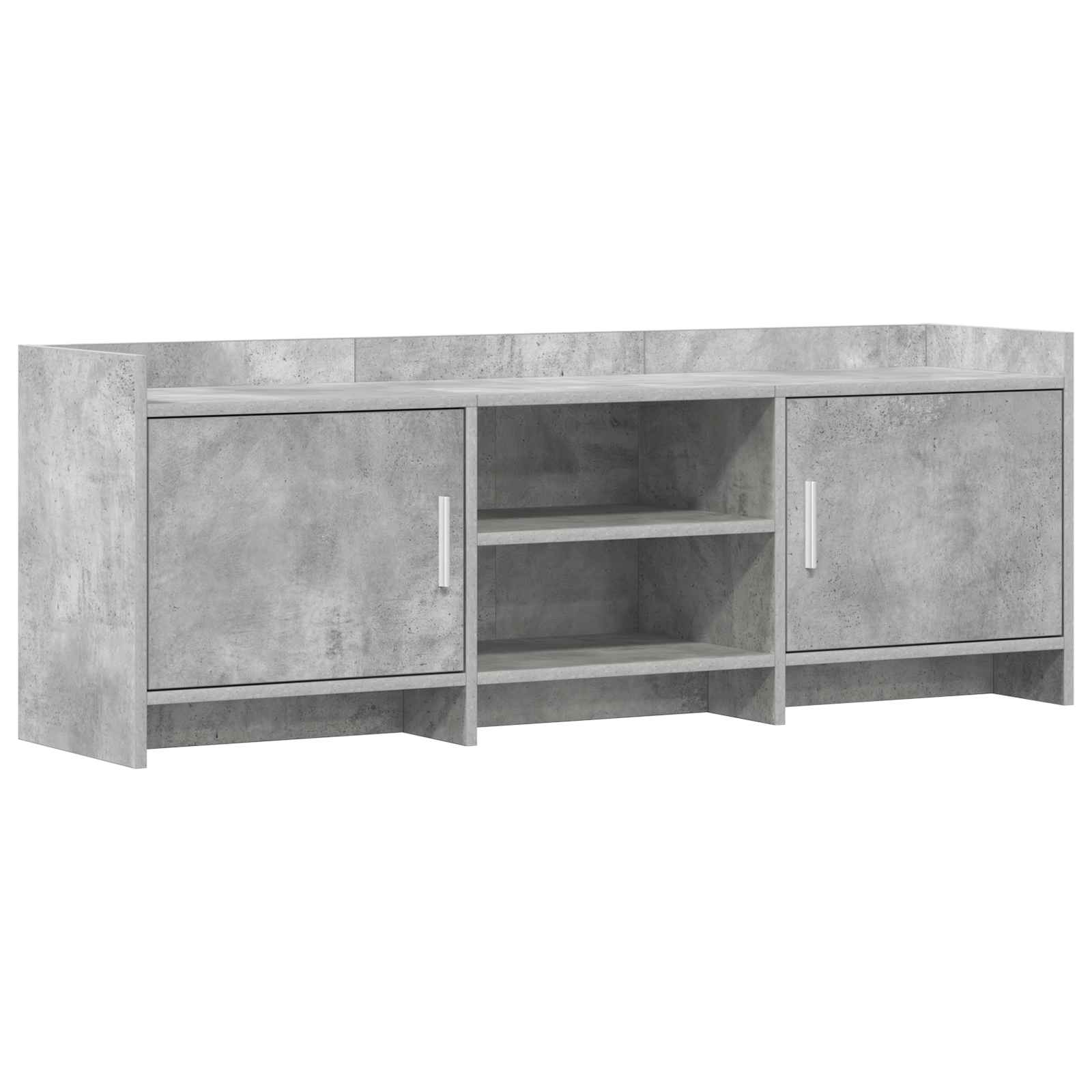 vidaXL TV Cabinet 130 x 33 x 47 cm Concrete Grey Engineered Wood 2