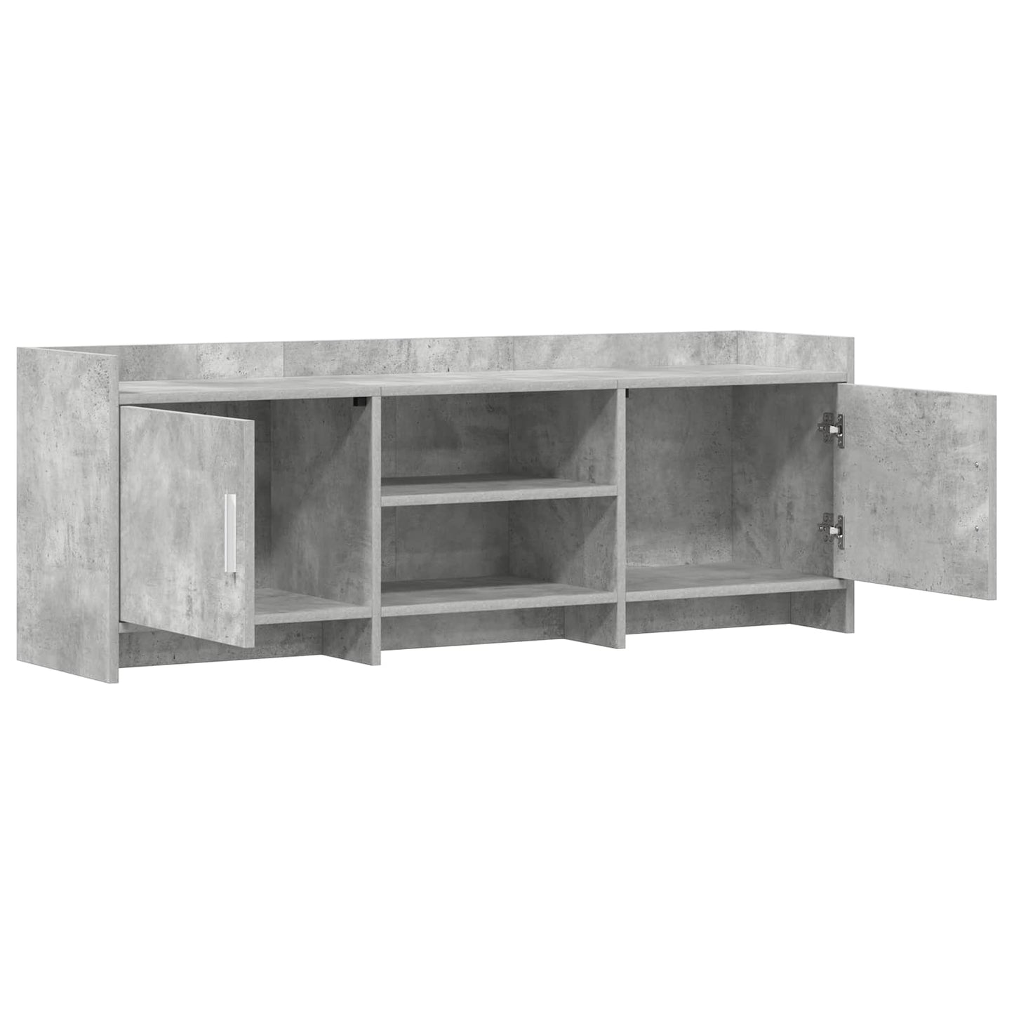 vidaXL TV Cabinet 130 x 33 x 47 cm Concrete Grey Engineered Wood 4