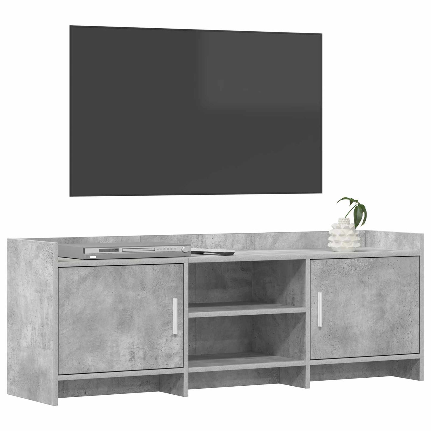 vidaXL TV Cabinet 130 x 33 x 47 cm Concrete Grey Engineered Wood 3