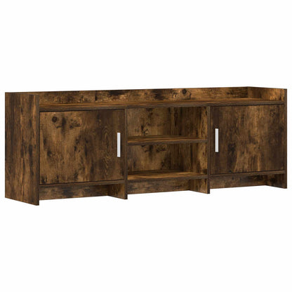 vidaXL TV Cabinet 130 x 33 x 47 cm Smoked Oak Engineered Wood 2