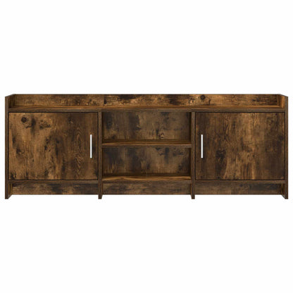 vidaXL TV Cabinet 130 x 33 x 47 cm Smoked Oak Engineered Wood 5