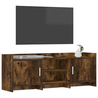 vidaXL TV Cabinet 130 x 33 x 47 cm Smoked Oak Engineered Wood 3