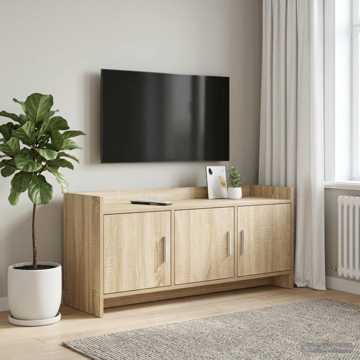 TV Cabinet 102 x 33 x 47 cm Engineered Wood Sonoma oak