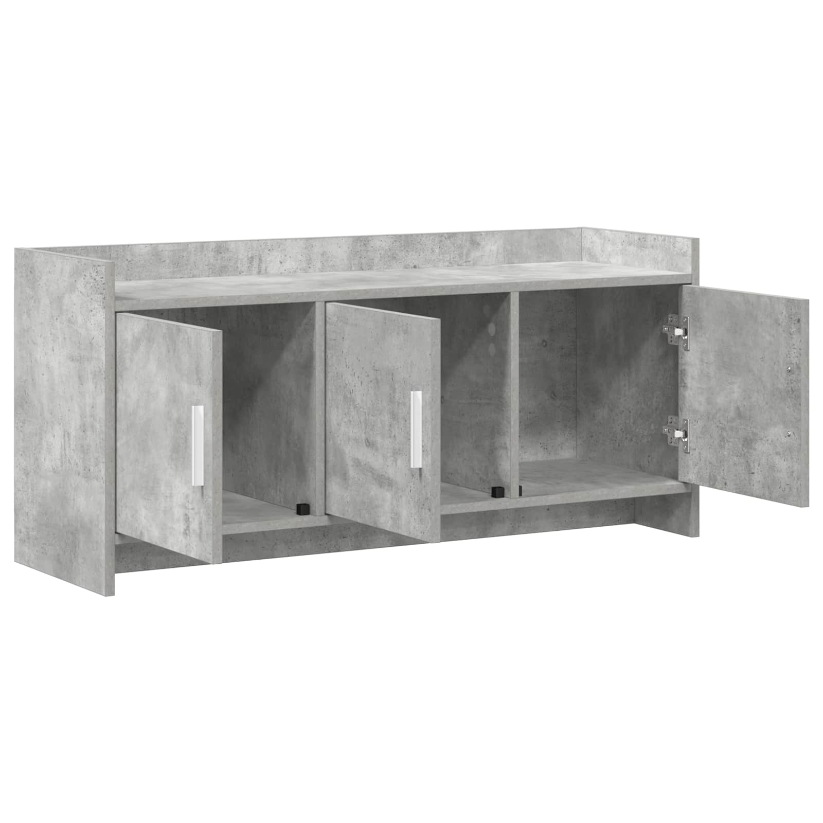 vidaXL TV Cabinet 102 x 33 x 47 cm Concrete Grey Engineered Wood 4