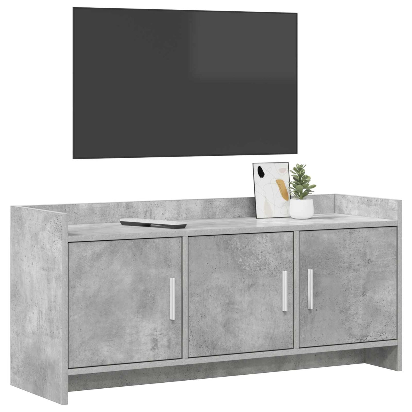 vidaXL TV Cabinet 102 x 33 x 47 cm Concrete Grey Engineered Wood 3