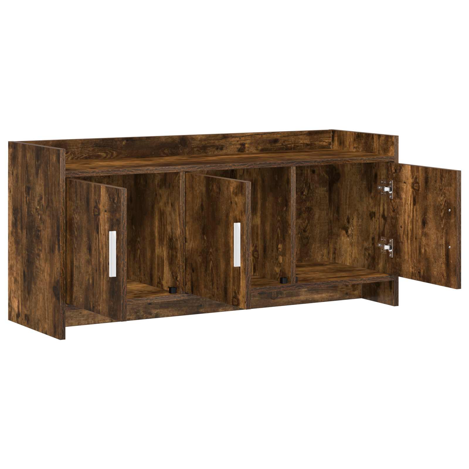 vidaXL TV Cabinet 102 x 33 x 47 cm Smoked Oak Engineered Wood 4