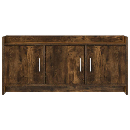 vidaXL TV Cabinet 102 x 33 x 47 cm Smoked Oak Engineered Wood 5
