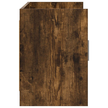 vidaXL TV Cabinet 102 x 33 x 47 cm Smoked Oak Engineered Wood 6