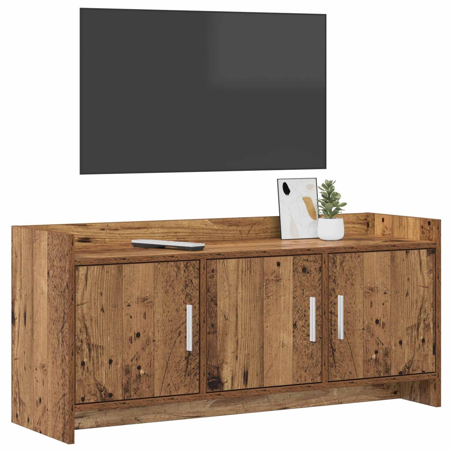 vidaXL TV Cabinet 102 x 33 x 47 cm Old Wood Engineered Wood 3